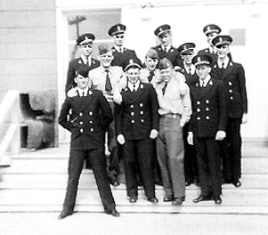 Battalion Number 1	bottom row: 	Doll, Brictson, Killian, and Peterson  	middle row: 	Foster, Liebbrand, Hunt, and Rasmussen  top row: 	Allen, Duncan, Bauermeister, and Hoffman